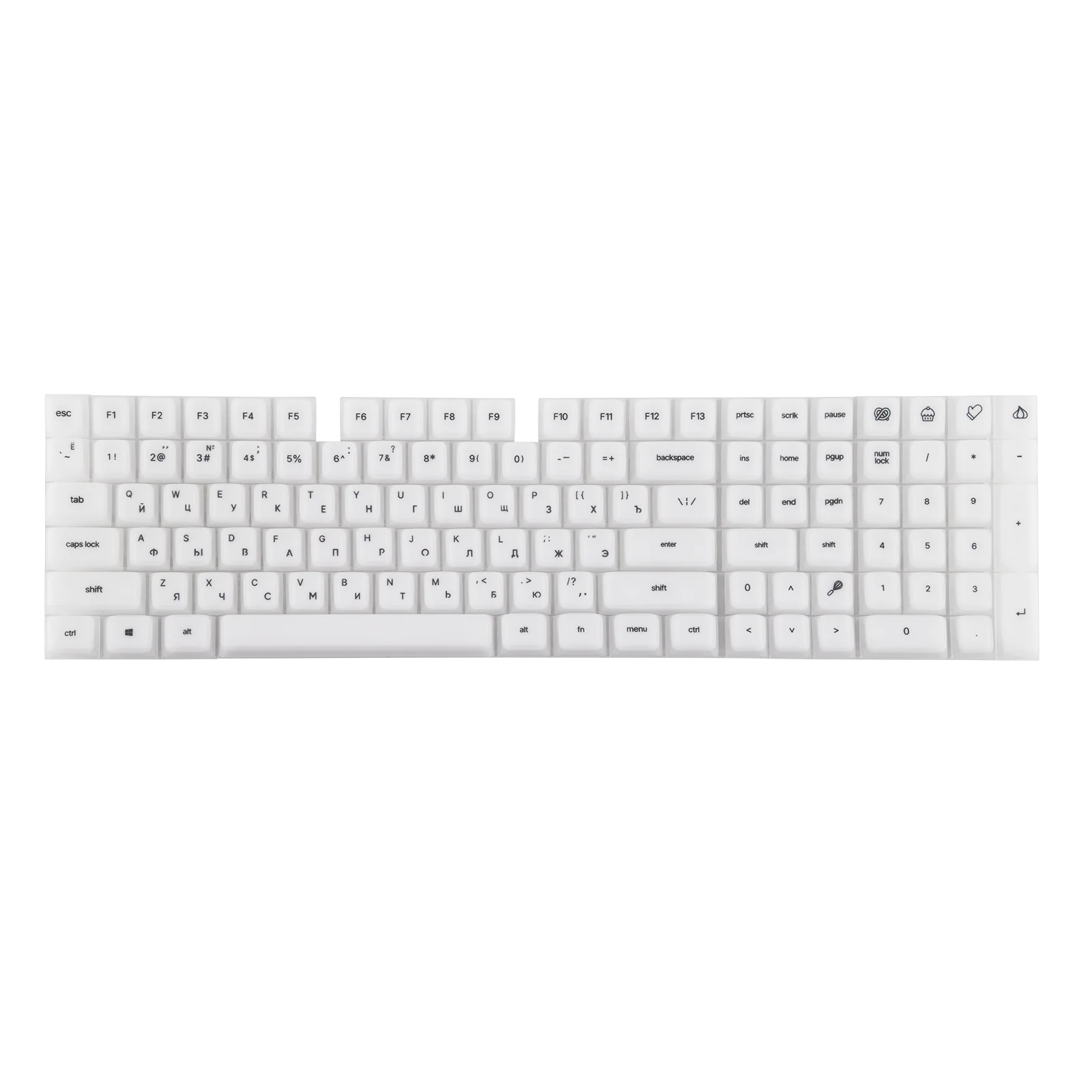EPOMAKER AegisSil Russian Keycap Set 113 Keys Cherry Profile Silicone Material for MX/Kailh/Outemu/Gateron Mechanical Keybaord